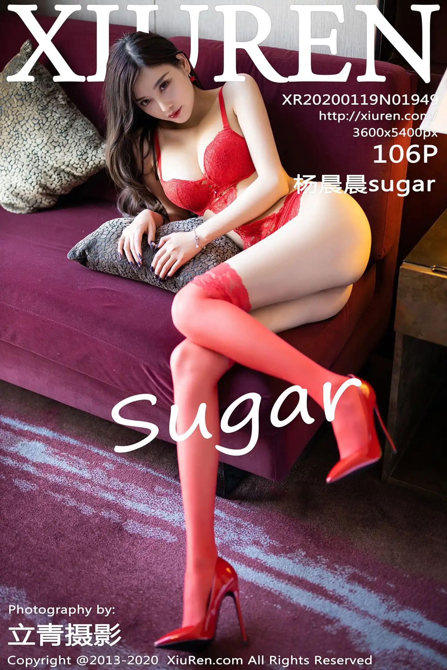 [XiuRen秀人网]No.1949_女神杨晨晨sugar私房红色内衣配红丝袜秀火辣身材诱惑写真106P-秀人网 - XiuRen.Pro